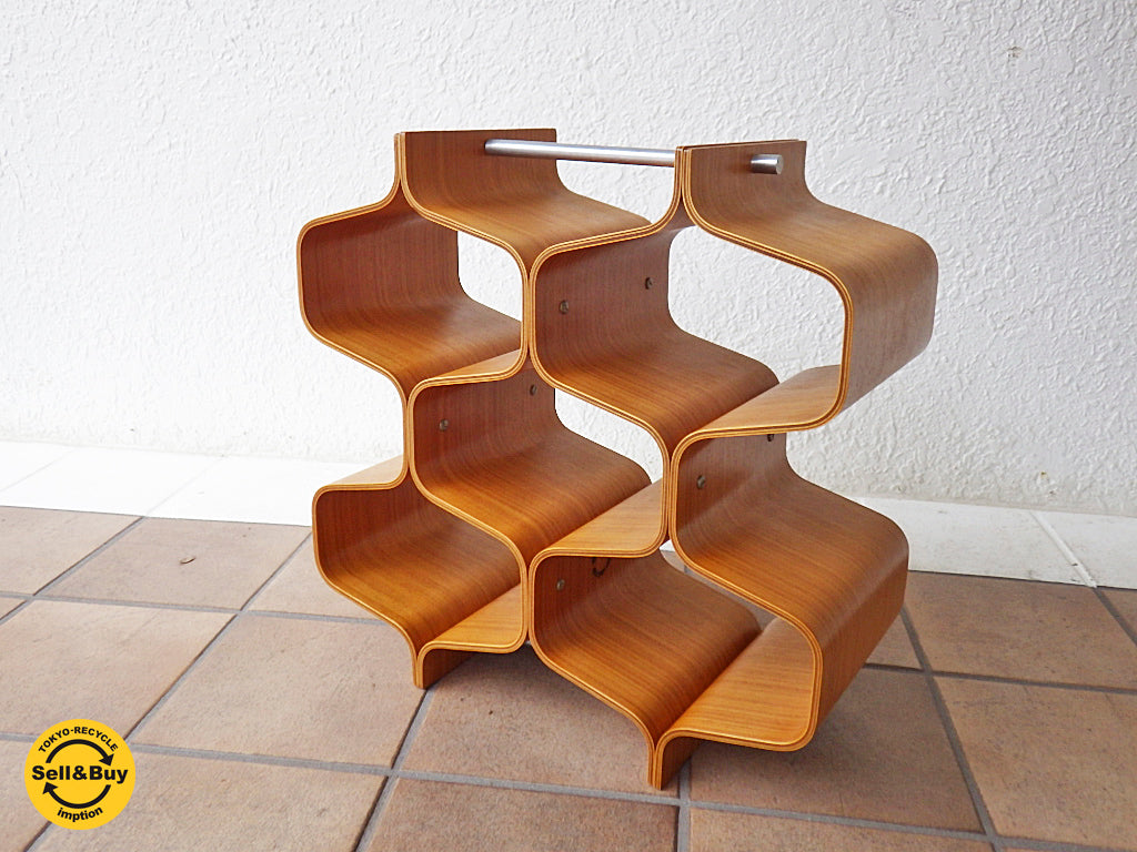 ミッドセンチュリーモダン Mid-century modern ハニカム ワインラック 　～チークプライウッドの廃盤アイテム！！～【 買取と販売とレンタルのお店 】