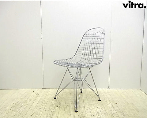 ロッドによる繊細な曲線美～Vitra製　Eames Wire Chair DKR　シルバー