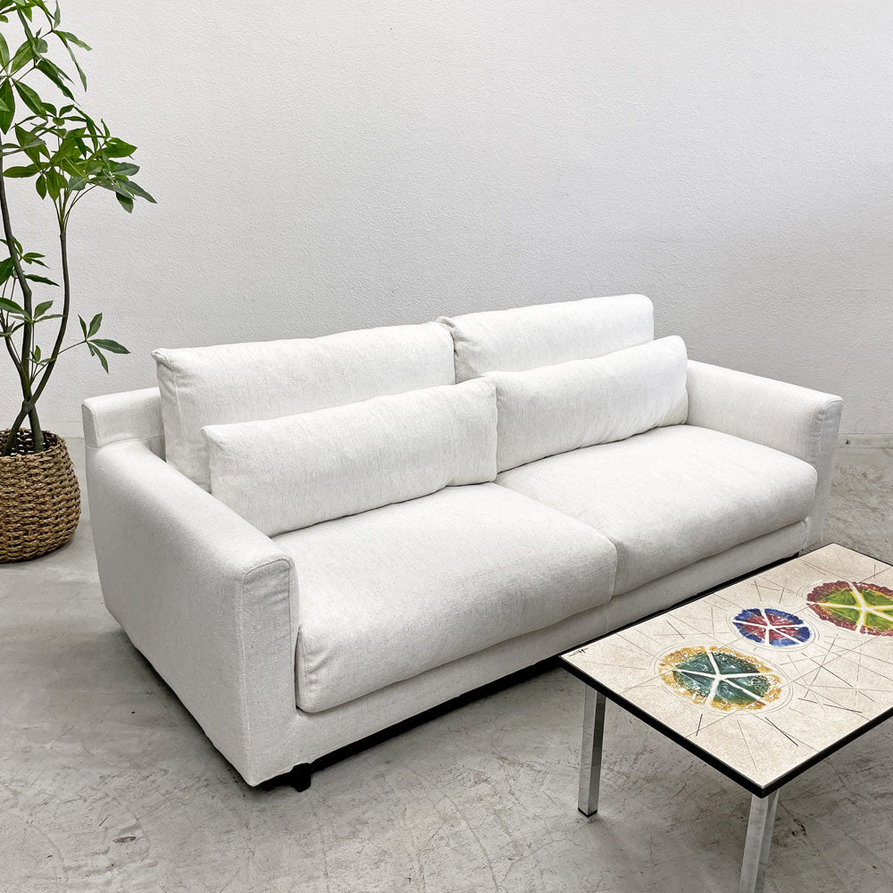 ノーウェアライクホーム NOWHERE LIKE HOME リフ RIFF 3Pソファ 3人掛け W206cm 関家具 展示未使用品 ～ 麻素材による快適性の向上～