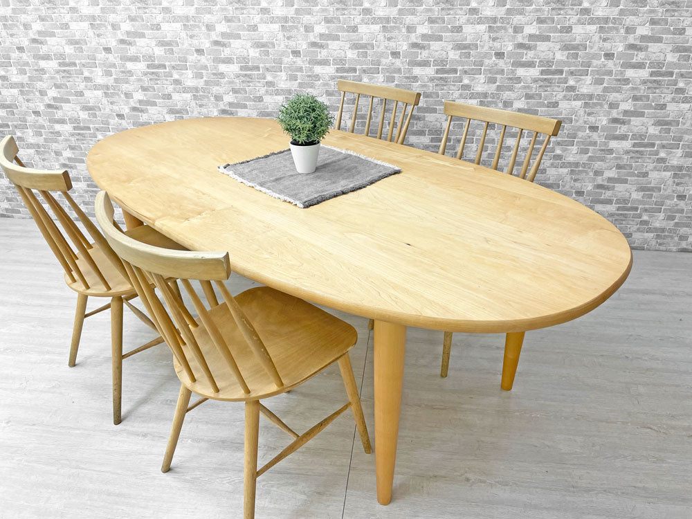 ウッドユーライクカンパニー WOOD YOU LIKE COMPANY スーパーエッグテーブル ダイニングテーブル メイプル材 W200cm 神山公一 参考価格￥332,200- ● 中古品 買い取りしました。