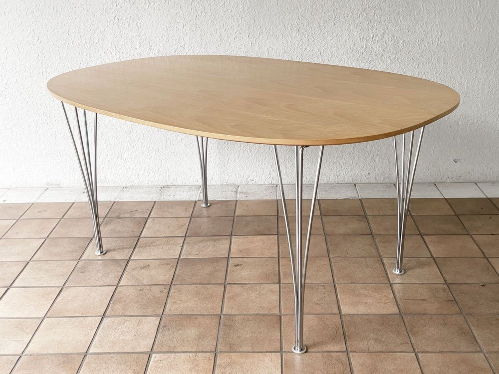 フリッツハンセン Fritz Hansen Bテーブル スーパー楕円テーブル ダイニングテーブル ビーチ材 ピート・ハイン ブルーノ・マットソン アルネ・ヤコブセン デンマーク 北欧家具 中古品 買い取りしました。