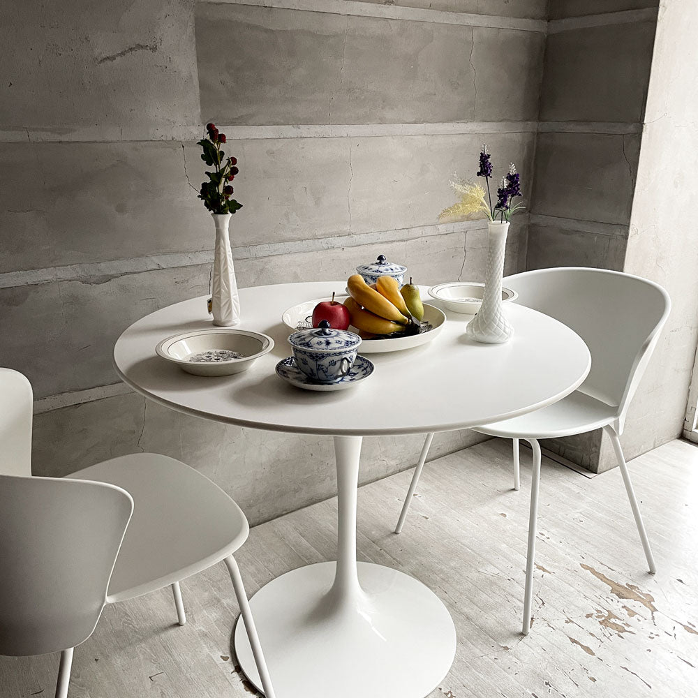 ノル ノール Knoll サーリネンコレクション Saarinen Collection チューリップ ラウンド ダイニングテーブル Φ91cm ホワイトラミネート エーロ・サーリネン ミッドセンチュリー ～ダイニングに咲く一輪の華～