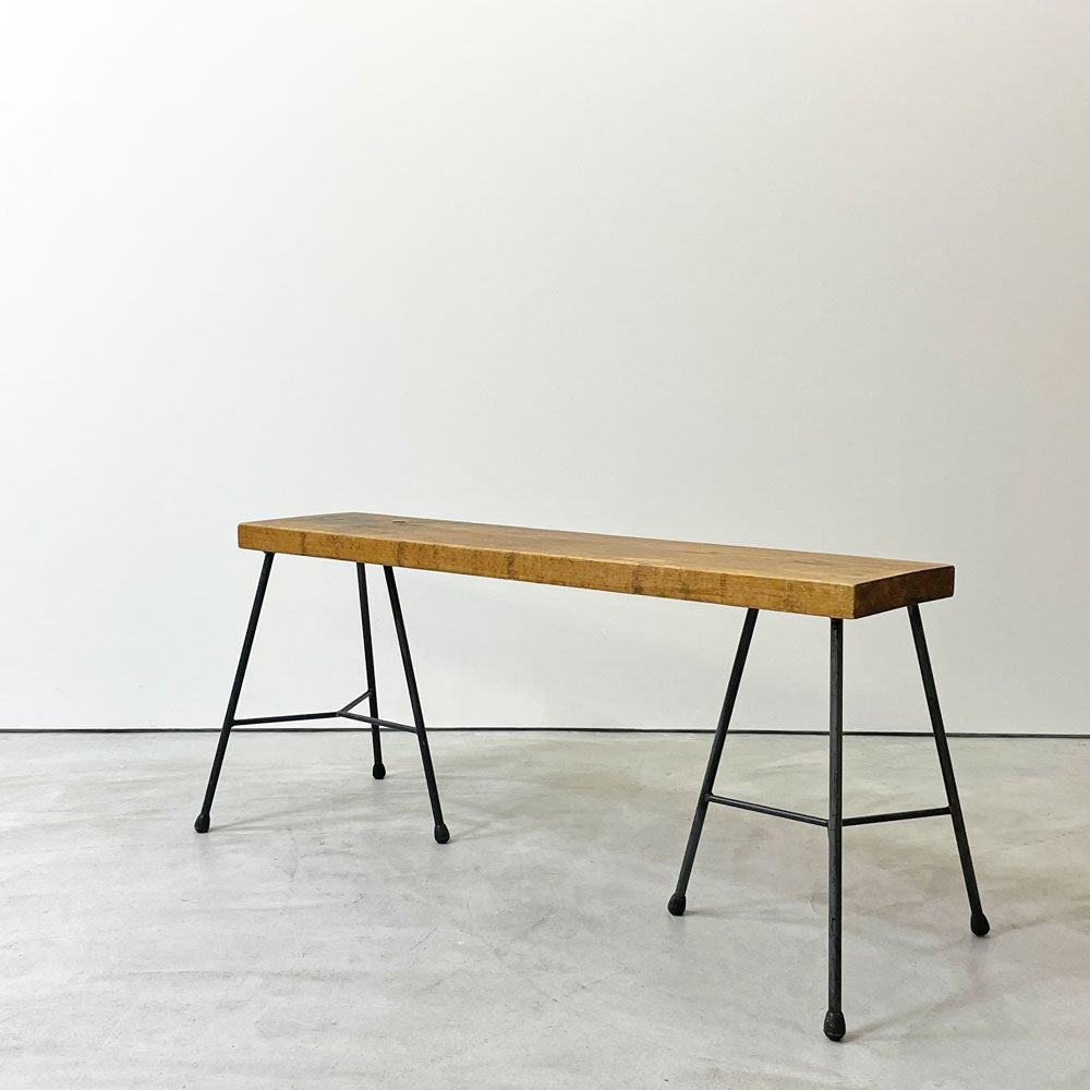 【祖師ヶ谷大蔵店】インダストリアル Industrial Design 無垢材ｘアイアンレッグ ベンチ W105cm 工業系 店舗什器 買取させていただきました。
