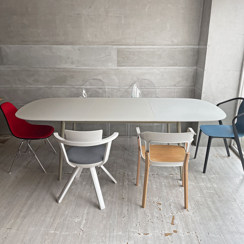 ボーコンセプト BoConcept キングストン Kingstone 伸張式ダイニングテーブル エクステンション マットホワイト ラッカー仕上げ 160-230cm 北欧 デンマーク 定価￥205,900- ♪～“軽やか”な伸張式テーブル～