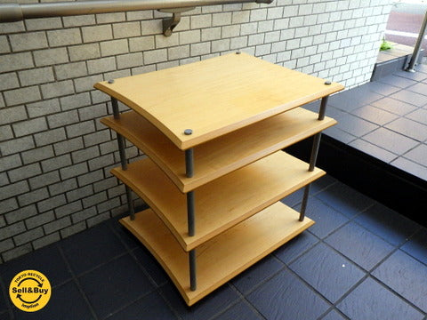 クアドラスパイア Q4D オーディオラック QADRASPIRE メープル/シルバー ～ オーディオの持つ性能の追求には必須！【買取と販売とレンタルのお店】