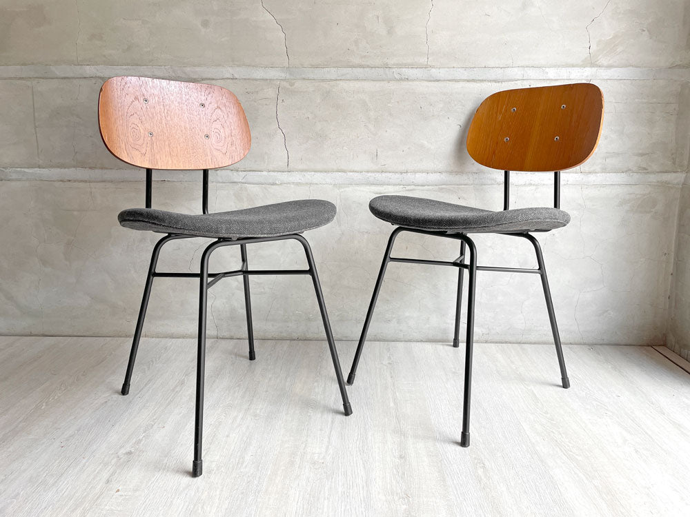 グラフ graf プランクトンチェア Plankton chair チーク材 スチール ダイニングチェア カフェチェア グレー系 ファブリック 中古品 買い取りしました。