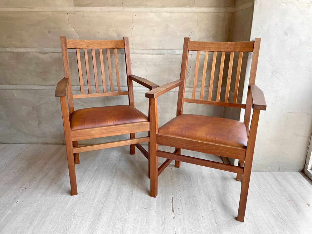 北の住まい設計社 KITANOSUMAISEKKEISHA ミッション Mission アームチェア ウォールナット材 生産終了品 参考定価\75,000- 中古品 買い取りしました。
