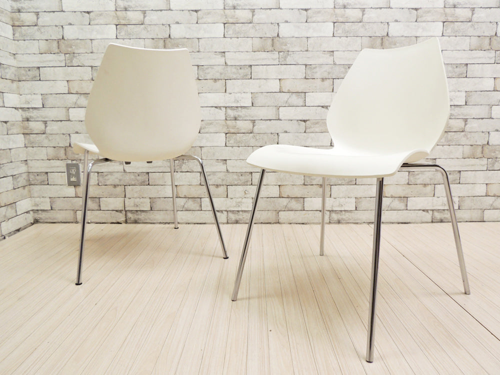 カルテル Kartell マウイチェア Maui chair ホワイト ヴィコ・マジストレッティ デザイン スタッキング 2脚   中古品 買い取りしました。