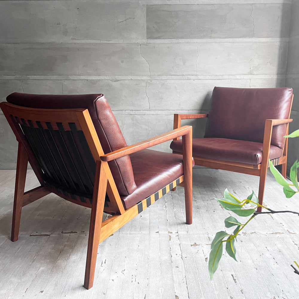 リッツウェル Ritzwell ブラヴァ BLAVA イージーチェア ラウンジチェア 1Pソファ レザー 本革 ウォールナット オイルフィニッシュ ～日常に溶け込む上質な時間～