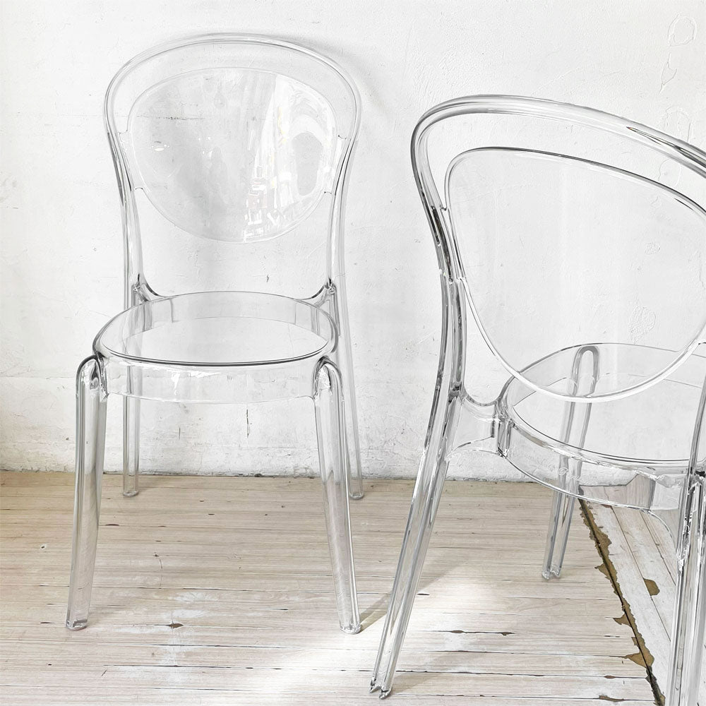 【下北沢店】カリガリス Calligaris パリジェンヌ PARISIENNE ダイニングチェア スタッキングチェア P848 トランスペアレント イタリア モダンデザイン 計2脚 買取させていただきました。