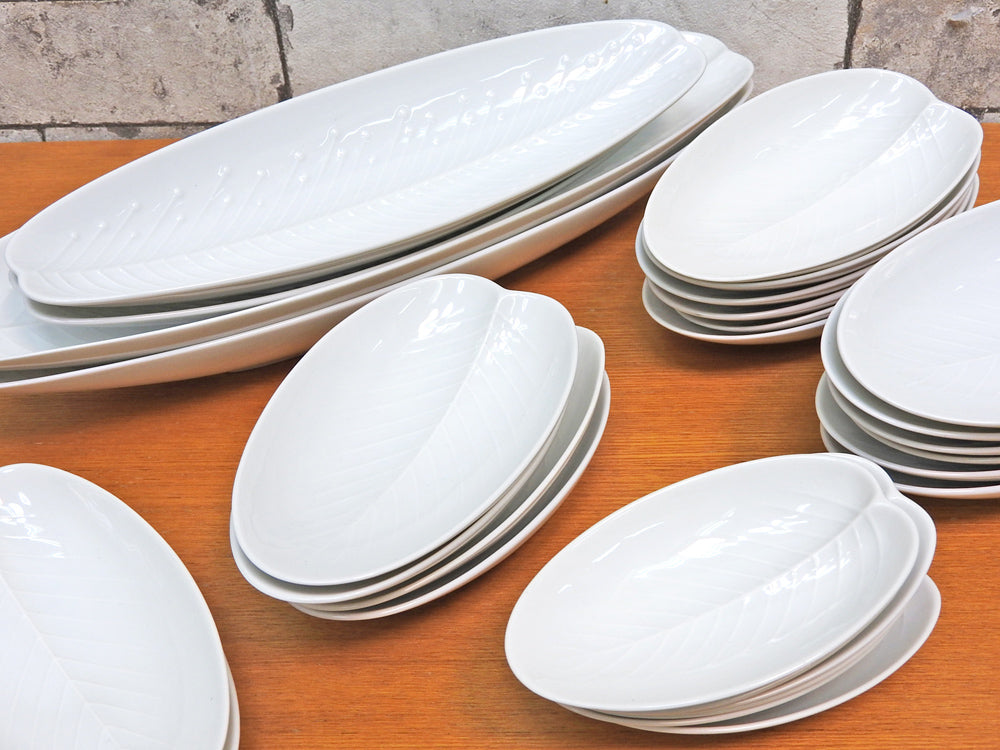 ローゼンタール Rosenthal カレリア Karelia リーフ Leaf プレート 小 6点セット タピオ・ウィルカラ Tapio Wirkkala 白磁 ドイツ ビンテージ 中古品 買い取りしました。