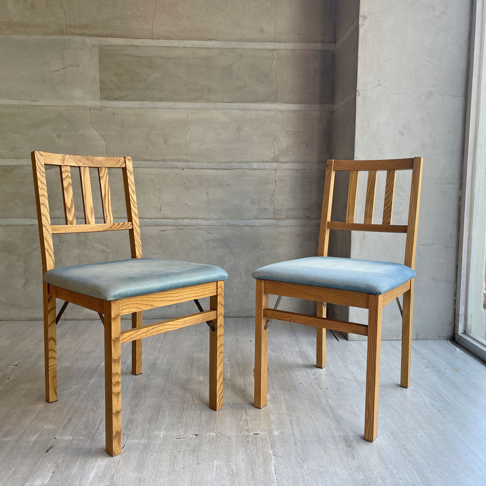 ジャーナルスタンダードファニチャー j.s.F ハーレムチェア HARLEM CHAIR ダイニングチェア アッシュ材 デニム インダストリアル 廃番 定価￥28,600- 中古品 買い取りしました。