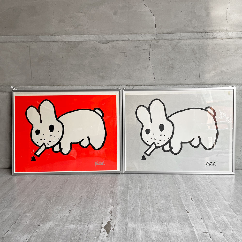 【学芸大学店】フランク・コジック Frank Kozik スモーキンバニー Smoking Rabbit シルクスクリーン エディションナンバー入り 額装品 買取させていただきました。