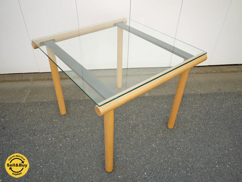 無印良品 MUJI エンツォ・マーリ Enzo Mari デザイン 希少廃盤 ガラス ダイニングテーブル ～【買取と販売とレンタルのお店】