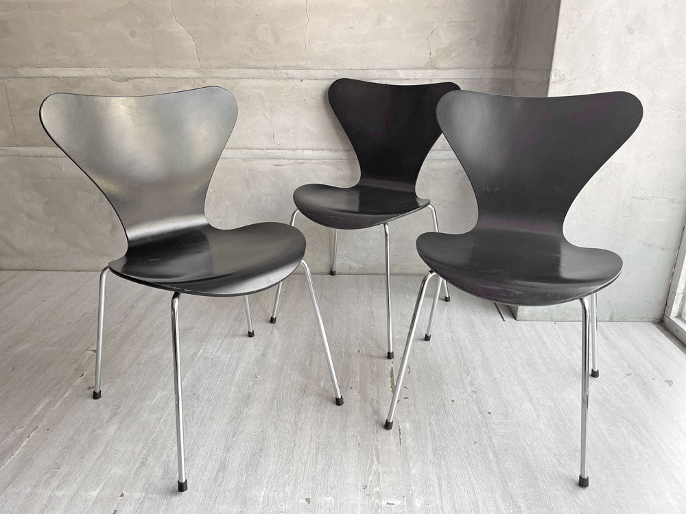 フリッツハンセン Fritz Hansen セブンチェア ダイニングチェア スタッキングチェア ラッカー仕上げ ブラック アルネ・ヤコブセン デンマーク 北欧 中古品 買い取りしました。