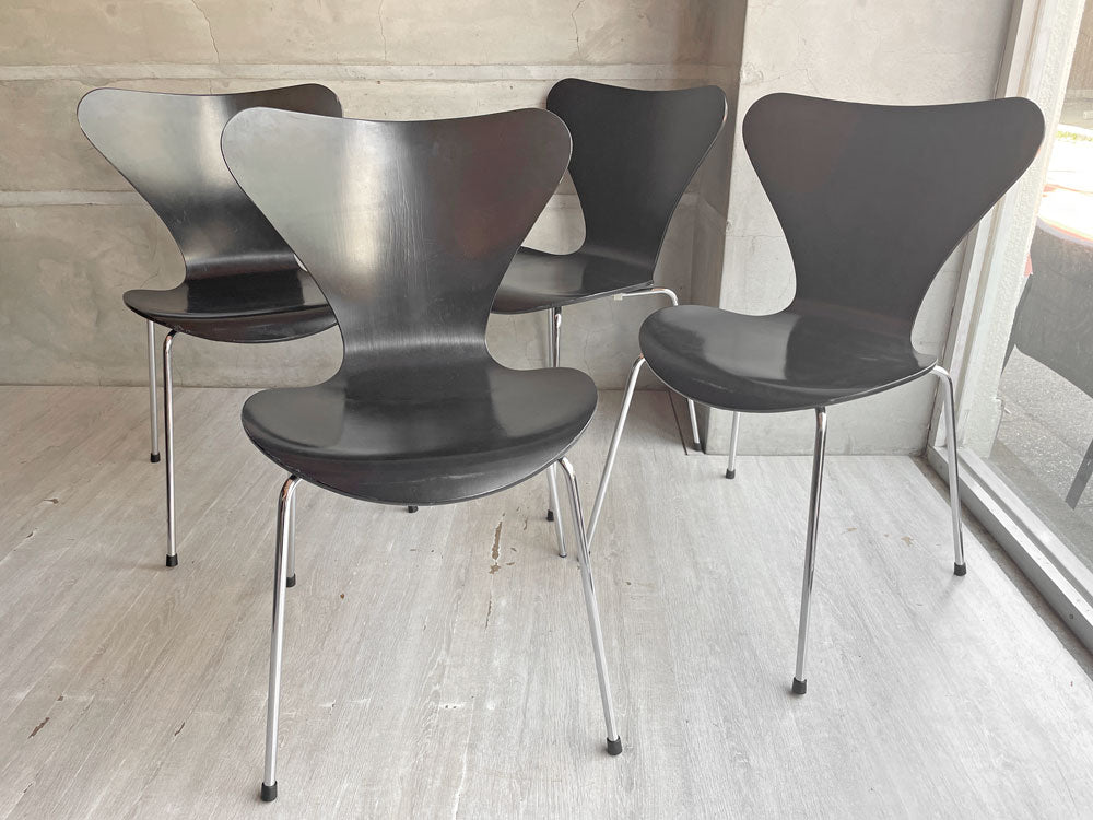 フリッツハンセン Fritz Hansen セブンチェア ダイニングチェア スタッキングチェア ラッカー仕上げ ブラック アルネ・ヤコブセン デンマーク 北欧 中古品 買い取りしました。