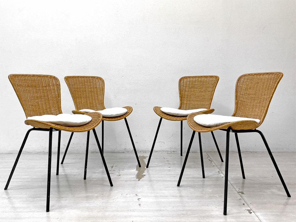 イデー IDEE マレアチェア MAREA CHAIR ダイニングチェア ラタン 籐 スチール ブラック 定価￥28,000- 中古品 買い取りしました。