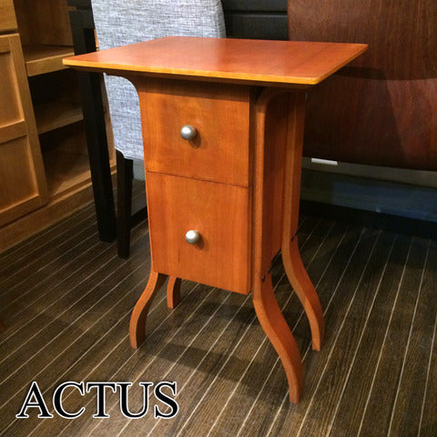 アクタス ACTUS チェリ―材 2段引き出し キャビネット ～ 曲線と直線が美しく交わる家具 【買取と販売とレンタルのお店】