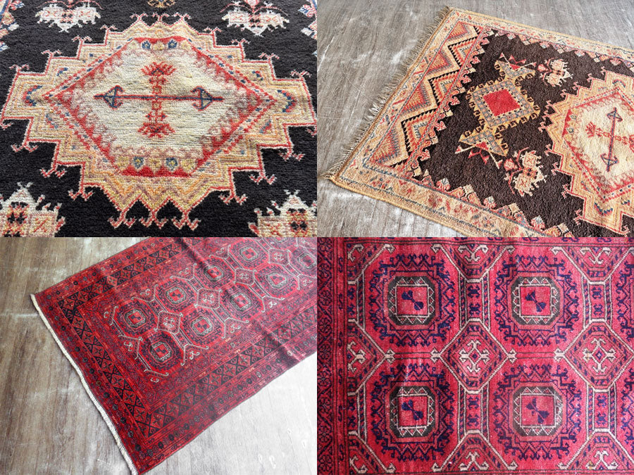 トルクメン トライバル ラグ & モロッコ タズナフト ベルベル族 ラグ ウール 手織り ビンテージ ～ラグに魅せられて～