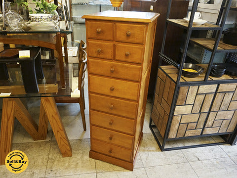 横浜ダニエル / Daniel 『 樺桜 スリム型 8段10杯 トールチェスト 』 ～ ずっと選ばれる理由。 【買取と販売とレンタルのお店】