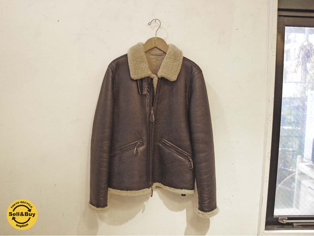 エイケイエム AKM ムートンボア シープスキン フライトジャケット Sサイズ ラムレザー 中古品 買い取りしました。