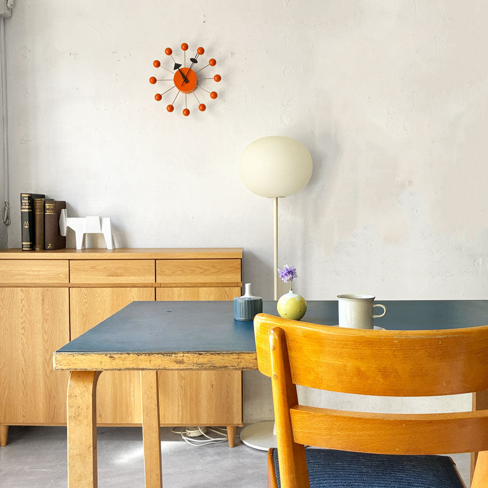 アルテック artek ダイニングテーブル 80A ブルーリノリウム W122cm アルヴァ・アアルト フィンランド 北欧 ビンテージ～名作の見慣れない姿