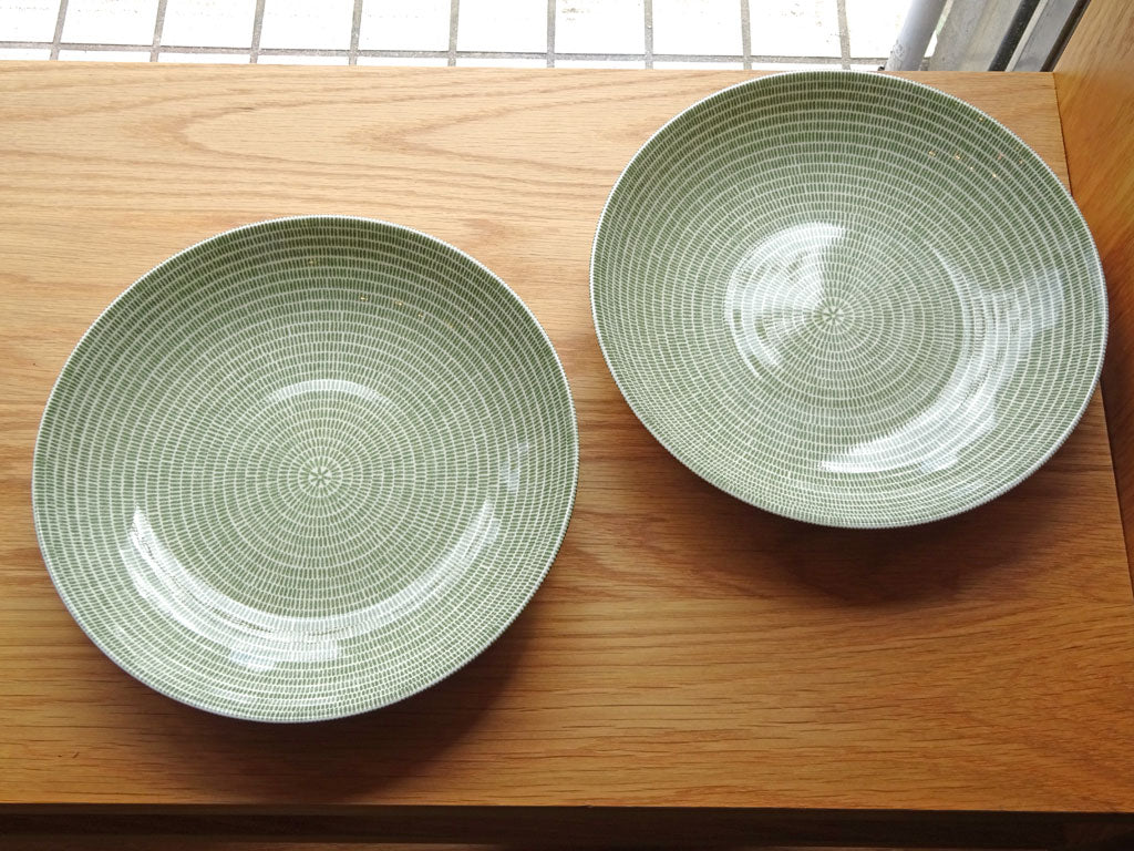 アラビア ARABIA 24th アベック グリーン  パスタプレート 24cm 2枚  下北沢 中古品 買い取りしました。