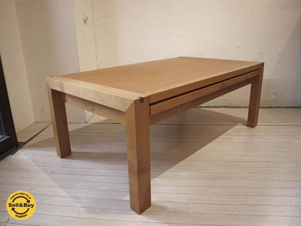 朝日木材 ボスコ BOSCO 伸長式 リビングローテーブル W120cm ニヤトー材 中古品 買い取りしました。下北沢店 出張買取もお任せ下さい。