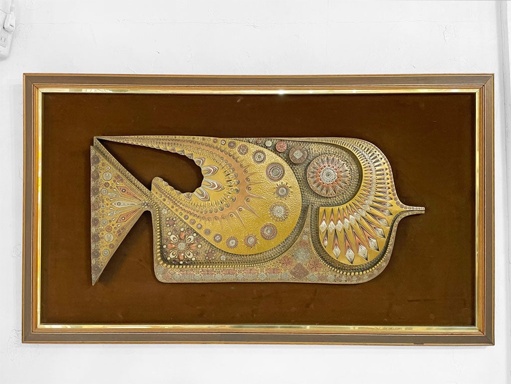Touch of Bronze ブロンズ スカルプチャー 彫刻 ウォールアート 魚 フィッシュ ジョバンニ・シェーマン Giovanni Schoeman 壁掛け レリーフ 額装品 中古品 買い取りしました。