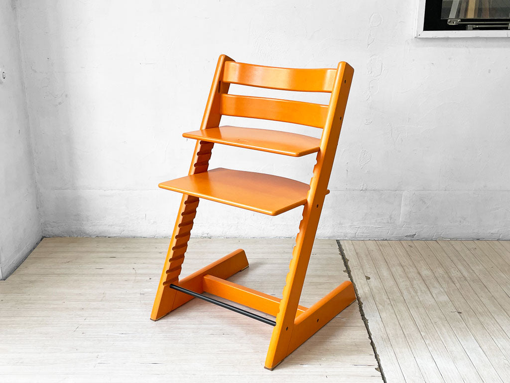 ストッケ STOKKE トリップトラップ TRIPP TRAPP ベビーチェア キッズチェア S/N4～ オレンジ グライダー付 ノルウェー 北欧家具 中古品 買い取りしました。