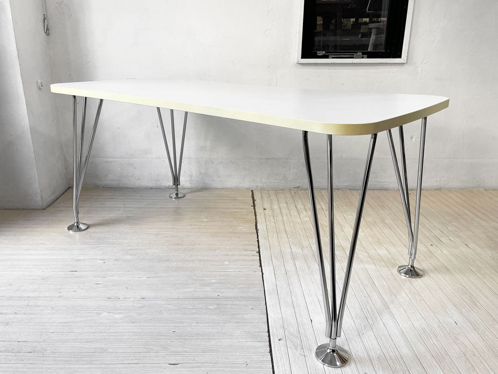 カルテル Kartell マックステーブル MAX TABLE ホワイト ミーティングテーブル 固定脚 フェルーチョ・ラヴィアーニ Ferruccio Laviani 中古品 買い取りしました。