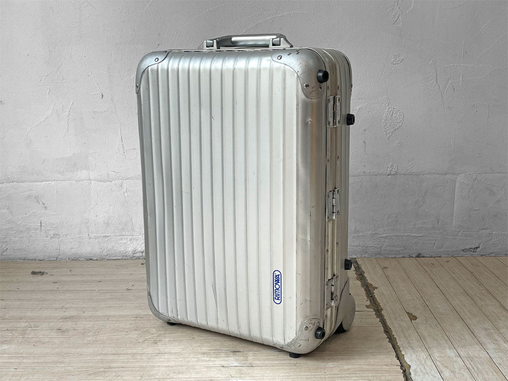 リモワ RIMOWA トパーズ TOPAS アルミ スーツケース キャリーケース 2輪 機内持ち込み可 32L 青ロゴ 廃番希少 中古品 買い取りしました。
