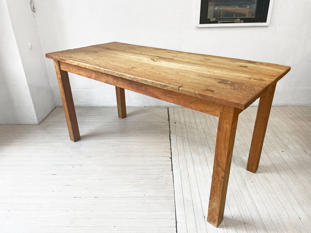 オールドメゾン old maison チーク無垢材 古材 ダイニングテーブル ワーキングテーブル W145cm 中古品 買い取りしました。