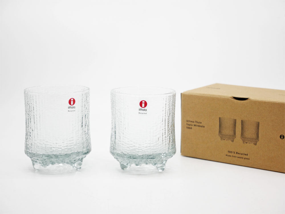 イッタラ iittala ウルティマ ツーレ Ultima thule オールドファッション リサイクルエディション Sサイズ ペア 箱付き フィンランド 北欧食器 中古品 買い取りしました。
