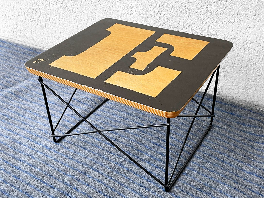 ハーマンミラー Herman Miller LTRT ワイヤーベーステーブル ハウスインダストリーズ コラボ限定モデル “E” イームズ 希少 ミッドセンチュリー 中古品 買い取りしました。