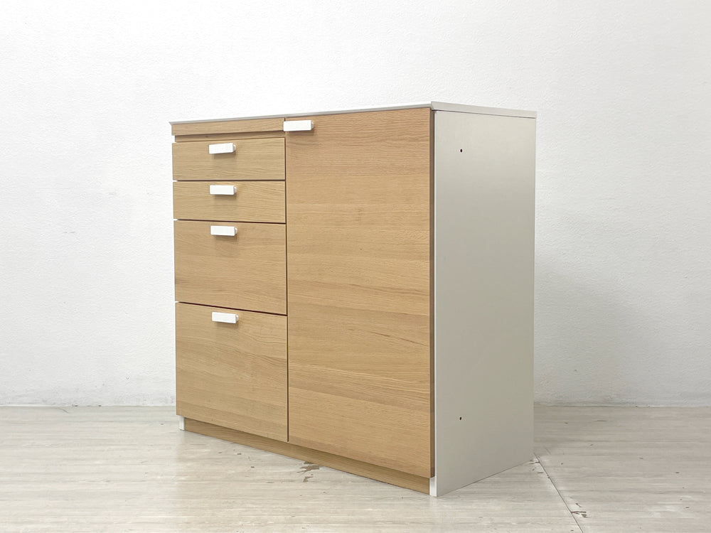 モモナチュラル Momo Natural ホルム HOLM カウンター HOL 980W キッチンキャビネット オーク材 ホワイトメラミン天板 定価￥84,000- 中古品 買い取りしました。