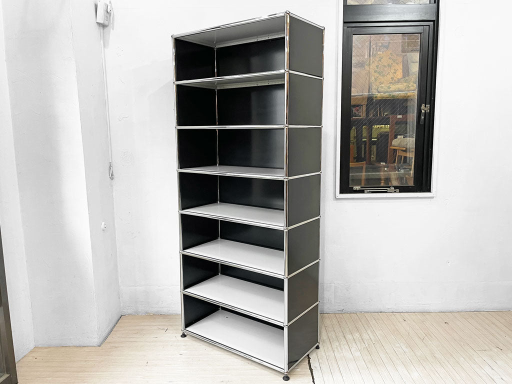 ユーエスエムハラー USMハラー USM Haller キャビネット オープンシェルフ 1列7段 ホワイト×ブラック 中古品 買い取りしました。