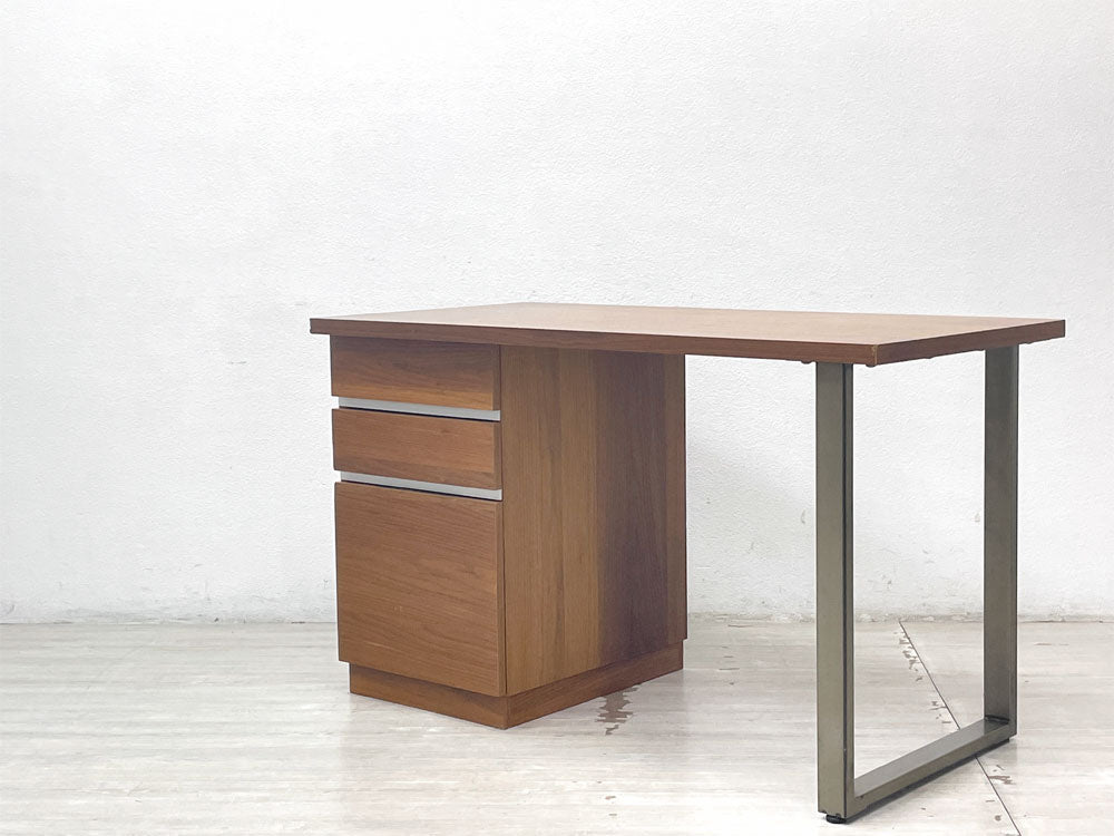 モモナチュラル Momo Natural ユニットデスク ウォールナット色 スチール W120 片袖 中古品 買い取りしました。