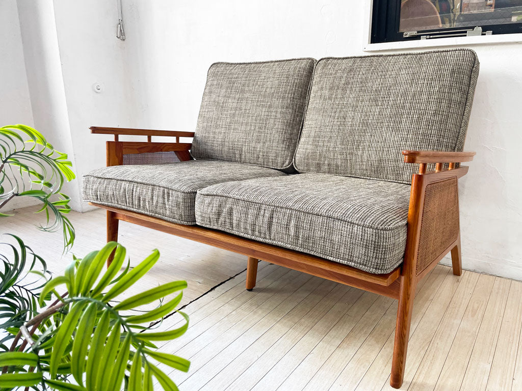 アクメファニチャー ACME Furniture ウィッカー ソファ WICKER SOFA 2P 2人掛け ハックベリー ラタン グレー USビンテージスタイル 美品 中古品 買い取りしました。