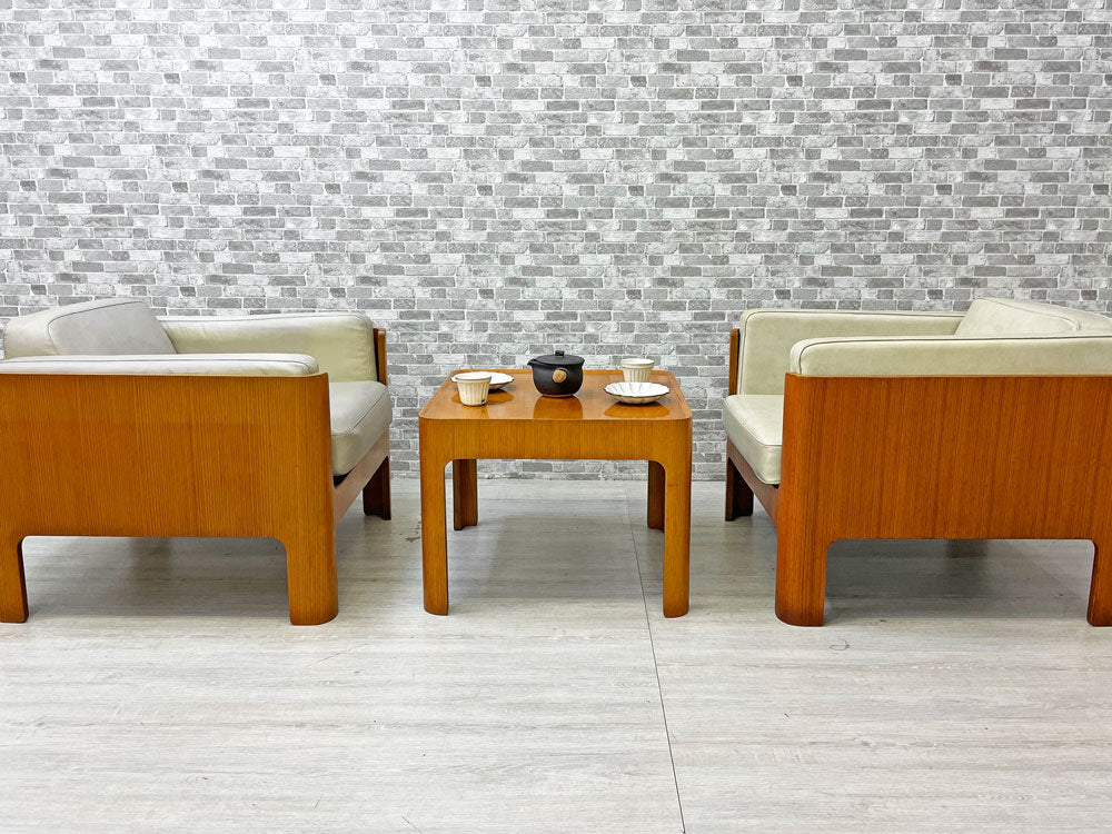 天童木工 Tendo ビンテージ Haco イージーチェア 1pソファ ＆ サイドテーブル ケヤキ材 欅 プライウッドフレーム 剣持勇 名作 ジャパニーズモダン 中古品 買い取りしました。