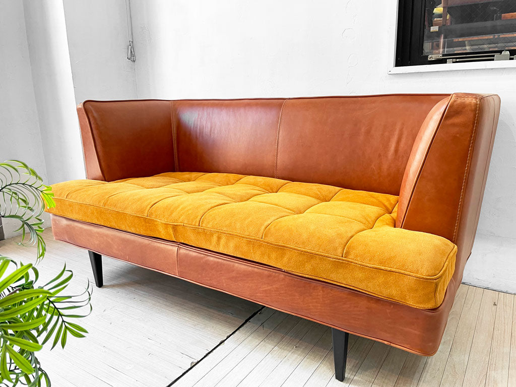 クラッシュゲート CRASH GATE タブーレザーワークス tabu Leather Worksb グリムソファ GRIM SOFA 2Pソファ 2人掛け 本革×ヌバック 廃番 中古品 買い取りしました。