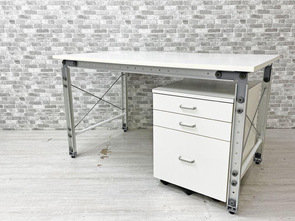 m-Do! i DESK COLOR Type オーダーメイド システムデスク W120cm 定価約7万円 ＆ デスクワゴン キャビネット 抽斗3杯 定価約4万円 中古品 買い取りしました。