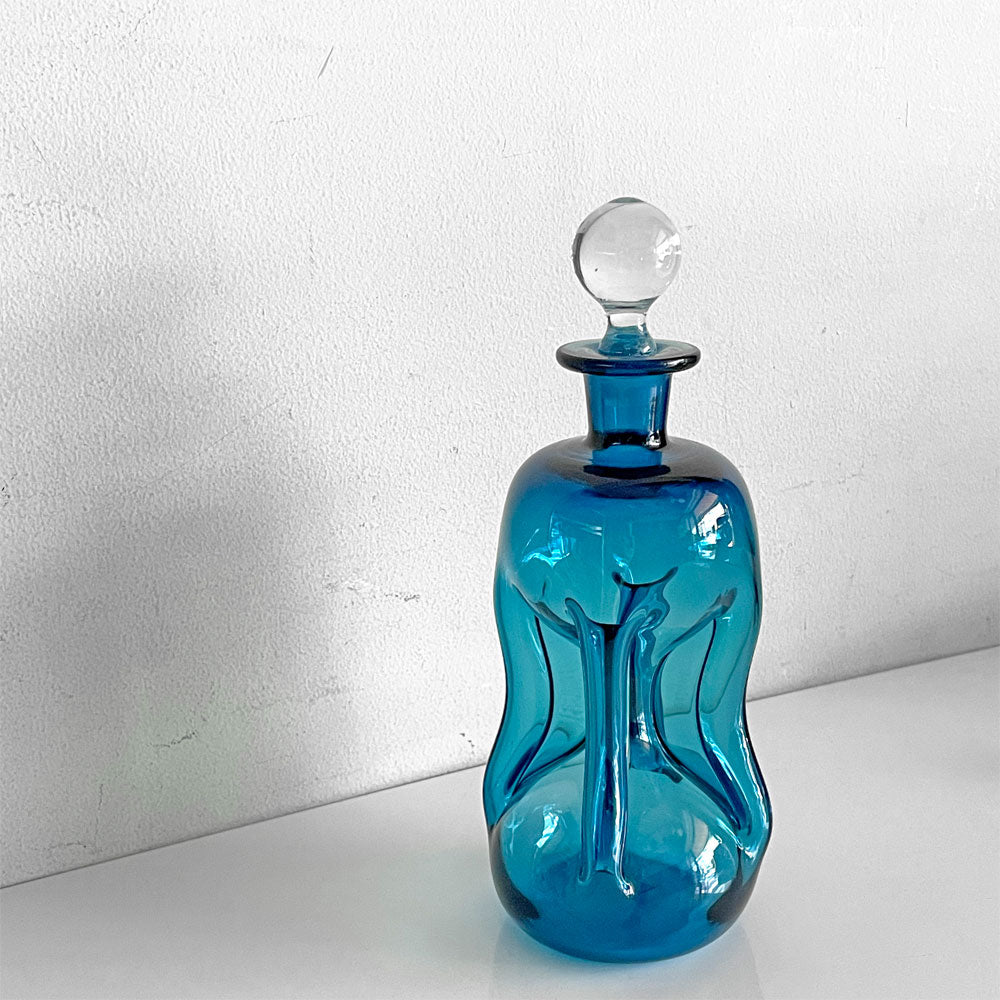 【自由が丘店】ホルムガード Holmegaard クルック クルック kluk kluk デキャンタ ブルー ガラスボトル ヤコブ・E・バング 1950年代 ビンテージ 買取させていただきました。