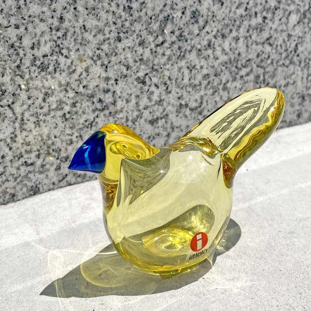 イッタラ iittala イッタラバード シエッポ Sieppo レモン×ブルー オイバ・トイッカ Oiva Toikka 限定品 希少 ～日本で装いを新たにした北欧の名鳥～