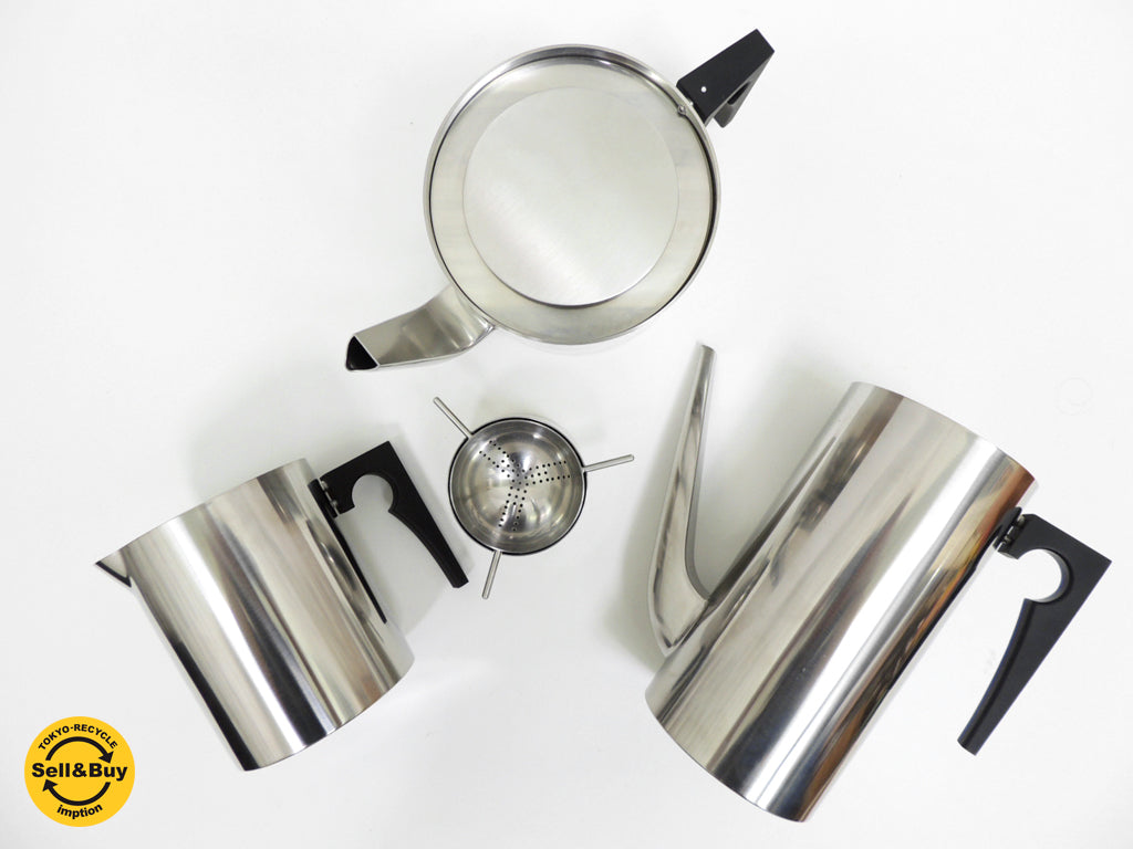 ステルトン Stelton シリンダライン Cylinda-Line AJ ポット 3台 & ティーストレーナー アルネ・ヤコブセン 中古品 買い取りしました。