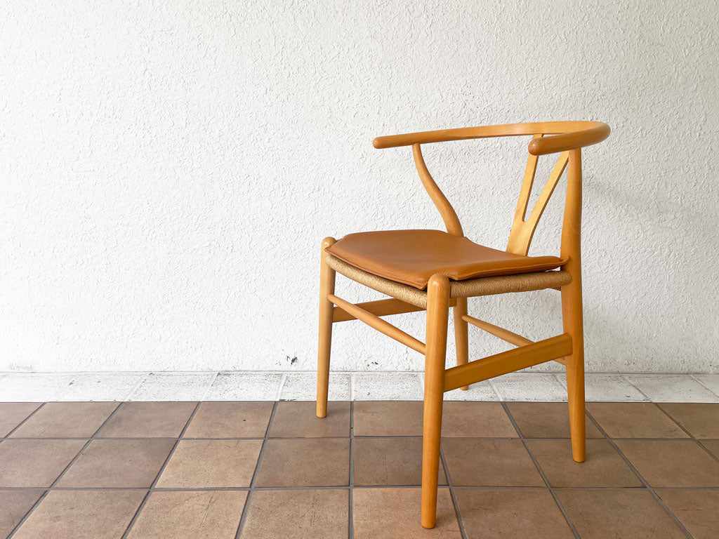 カールハンセン＆サン Carl Hansen & Son CH24 Yチェア ビーチ材 クリアラッカー塗装 日本仕様サイズ レザーパット付き ハンス・J・ウェグナー 北欧家具 中古品 買い取りしました。