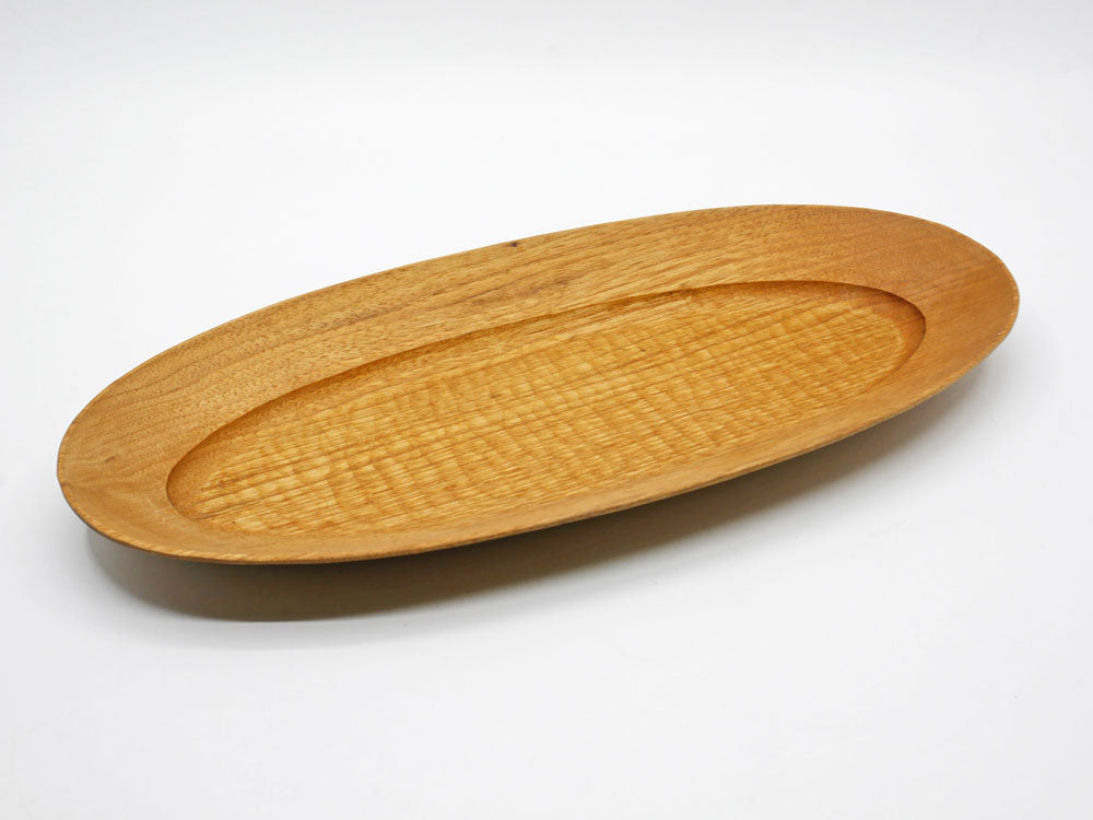 櫻屋 加藤良行 オーバル長皿 大 クルミ W36cm 木の器 木工作家 現代作家 中古品 買い取りしました。