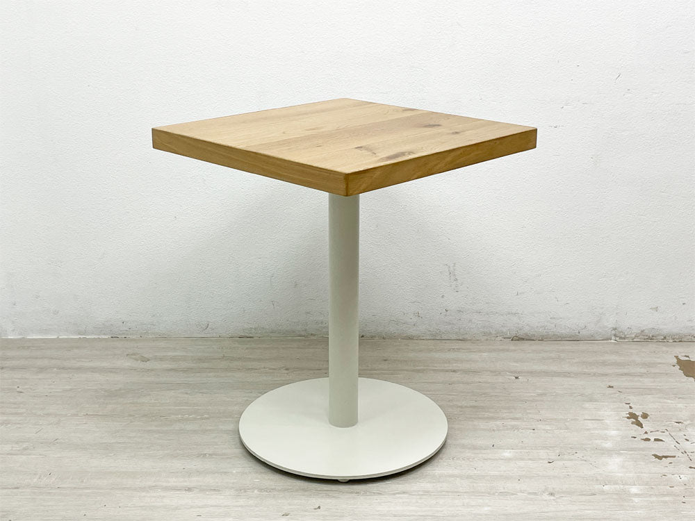 ナチュラルデザイン Natural Design オーク材×スチール スクエア カフェテーブル W60cm 店舗什器 中古品 買い取りしました。