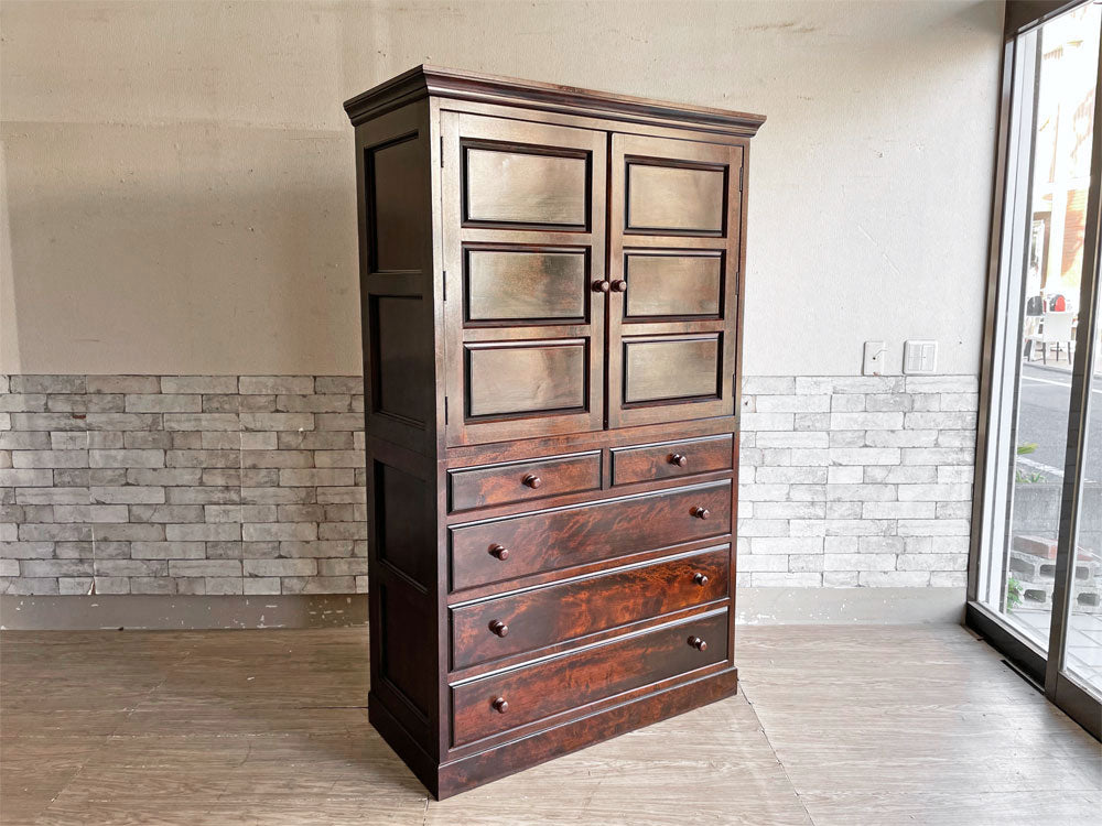 松本民芸家具 A型和タンスI 着物箪笥 和箪笥 抽斗計5杯 ミズメザクラ 無垢材 H172cm 民藝 和家具 和モダン 鍵欠品 現状品 中古品 買い取りしました。