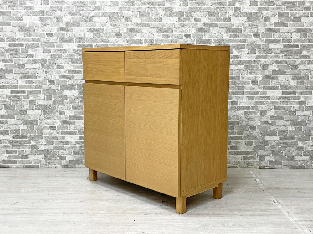 無印良品 MUJI オーク材 キャビネット 木製扉 W80 木製収納 ナチュラル シンプル 中古品 買い取りしました。